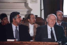 Ceremonia Premio Municipalidad de Santiago, junto a Carlos Cerda y Ramón Griffero, 1997