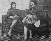 María Virginia Mondaca, hija de Carlos Mondaca, junto a Luisa Kneer
