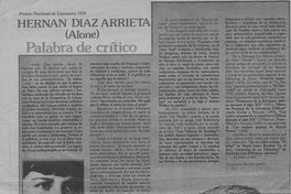 Hernán Díaz Arrieta (Alone) Palabra de crítico