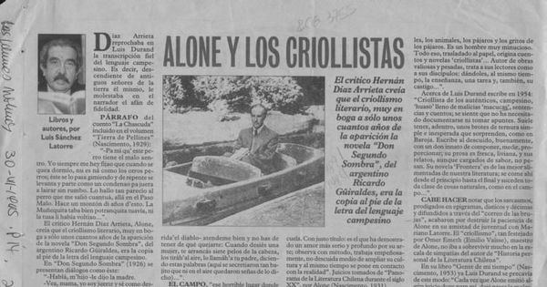 Alone y los criollistas