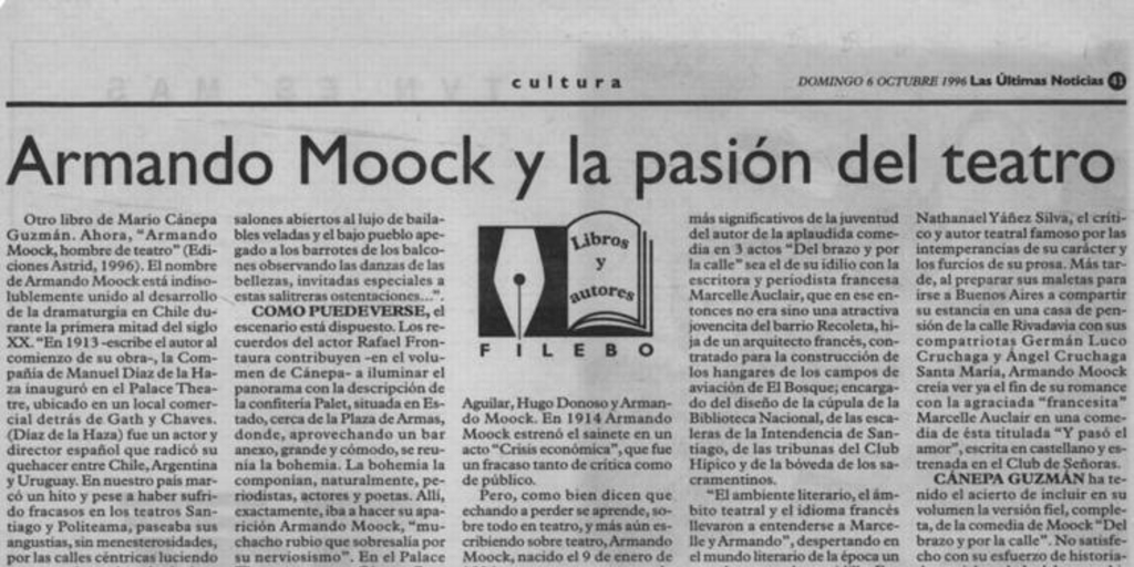 Armando Moock y la pasión del teatro