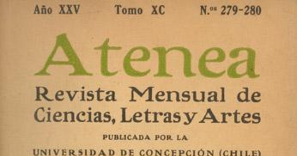 Atenea : revista mensual de Ciencias, Letras y Artes nº 279-280