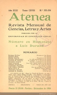 Atenea : revista de Ciencias, Letras y Artes nº 353-354