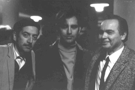 Jorge Teillier junto a Floridor Pérez y Edilberto Domarchi