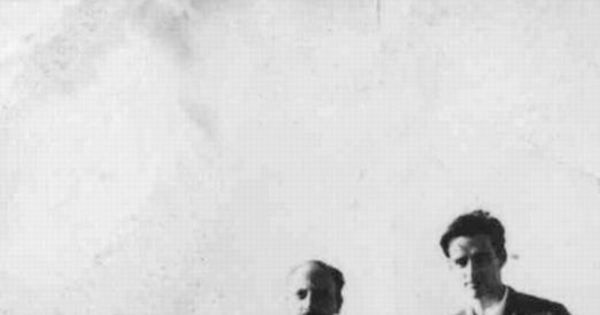 Jorge Teillier junto a Alfonso Calderón, La Serena, 1960