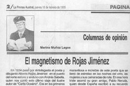 El magnetismo de Rojas Jiménez