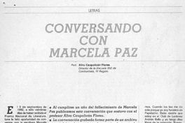 Conversando con Marcela Paz