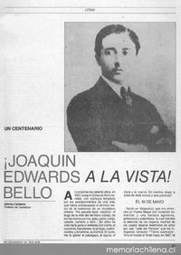 Joaquín Edwards Bello a la vista