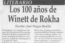 Los 100 años de Winett de Rokha