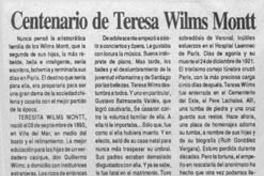 Centenario de Teresa Wilms Montt