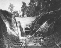 Construcción de túnel de ferrocarril de la frontera