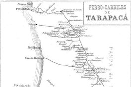 Mapa de ferrocarriles de Tarapacá, 1849-1851