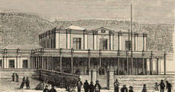 Estación Barón de Valparaíso, construida en la década de 1850