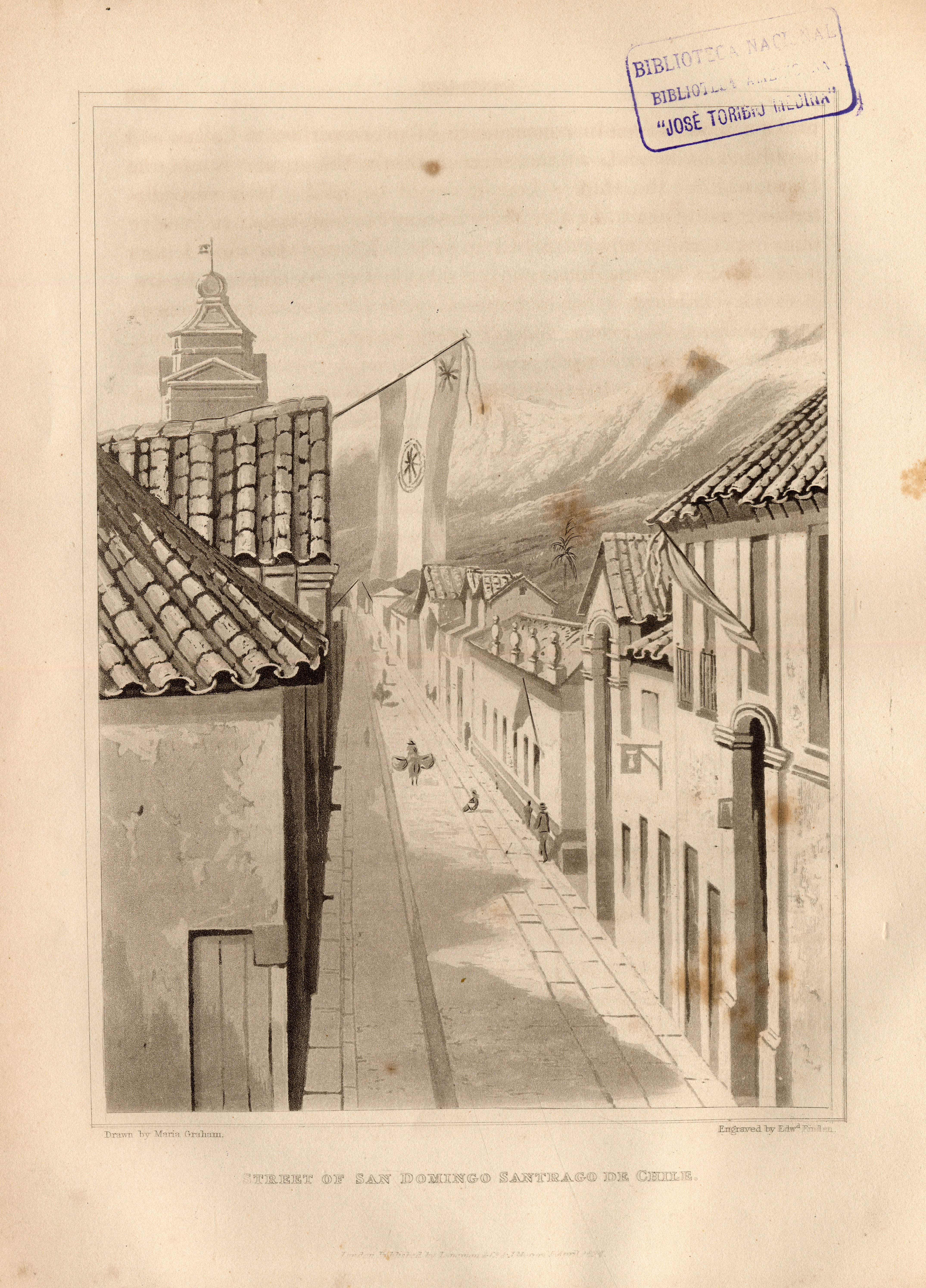 Street of San Domingo, Santiago de Chile, 1822