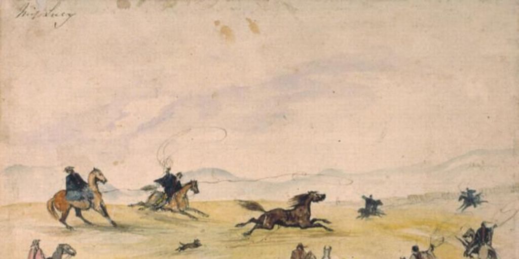 Domadura de caballos, 1849