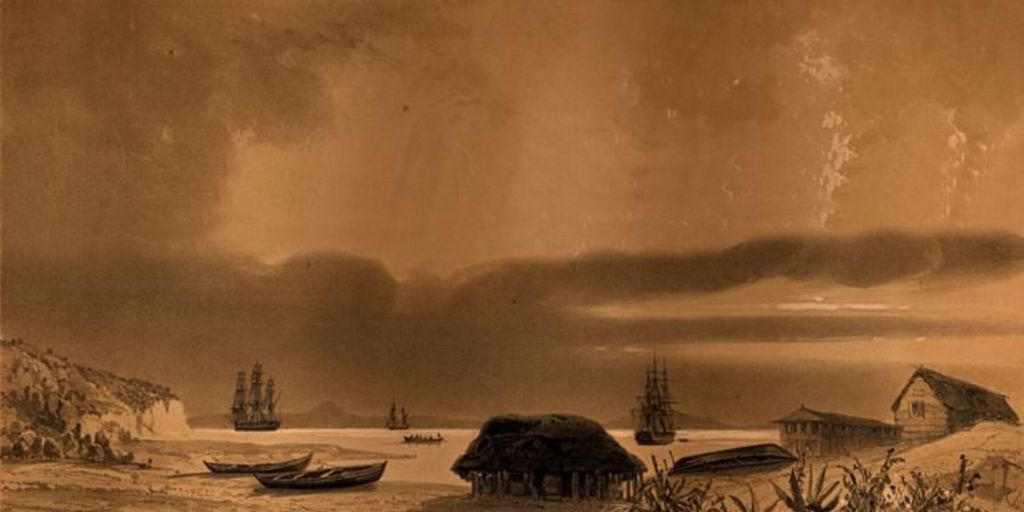 Establissement des baleiniers sur l´ Ile de Quiriquina, 1838