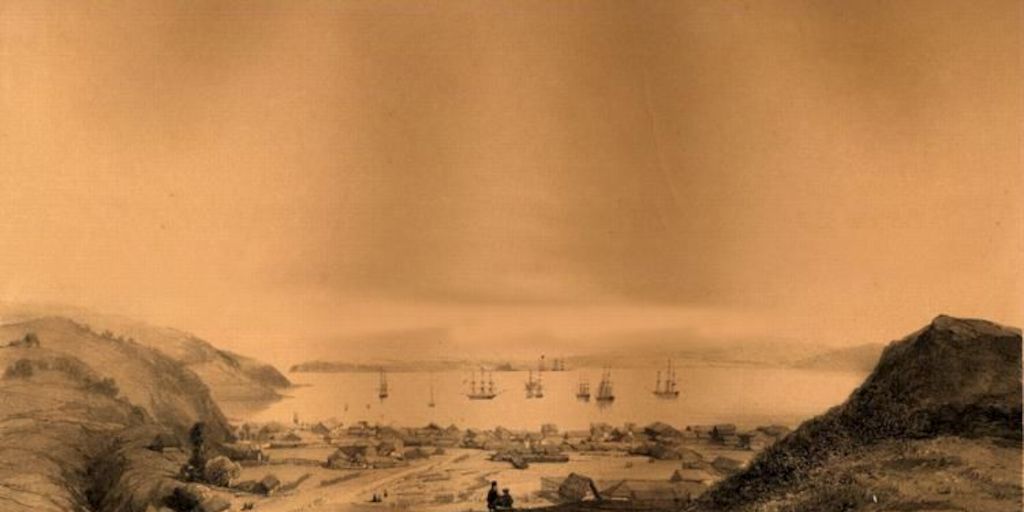 Vue de la rade de Talcahuano, 1838