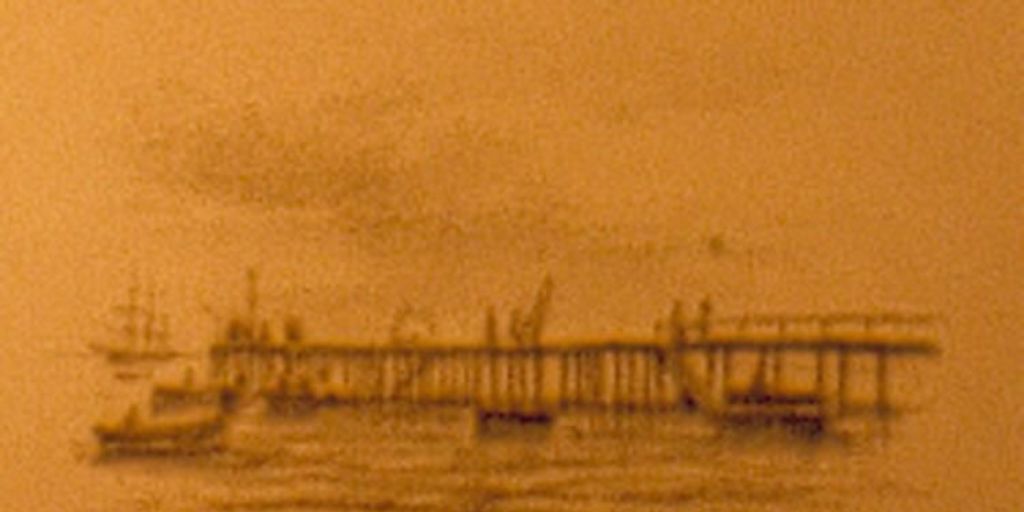 Muelle de pasajeros en Punta Arenas, hacia 1894