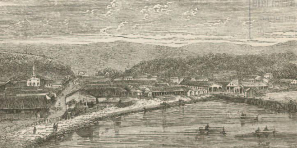 Vista jeneral del puerto de Tomé