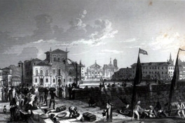 Muelle, palacio y catedral, Río de Janeiro hacia 1832