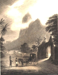 Montaña del Corcovado, Río de Janeiro hacia 1832