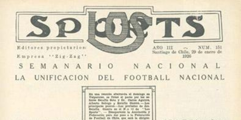 La unificación del football nacional