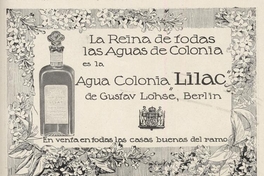 La reina de todas las aguas de colonia es la Agua de Colonia Lilac de Gustav Lohse