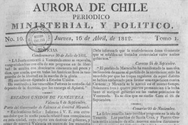 Aurora de Chile, periódico ministerial y político