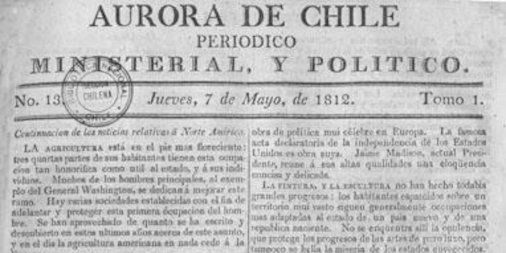 Aurora de Chile, periódico ministerial y político