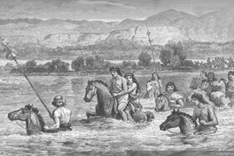 Cruce del río Limay, hacia 1870