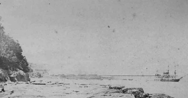 Muelle de Lota, hacia 1860