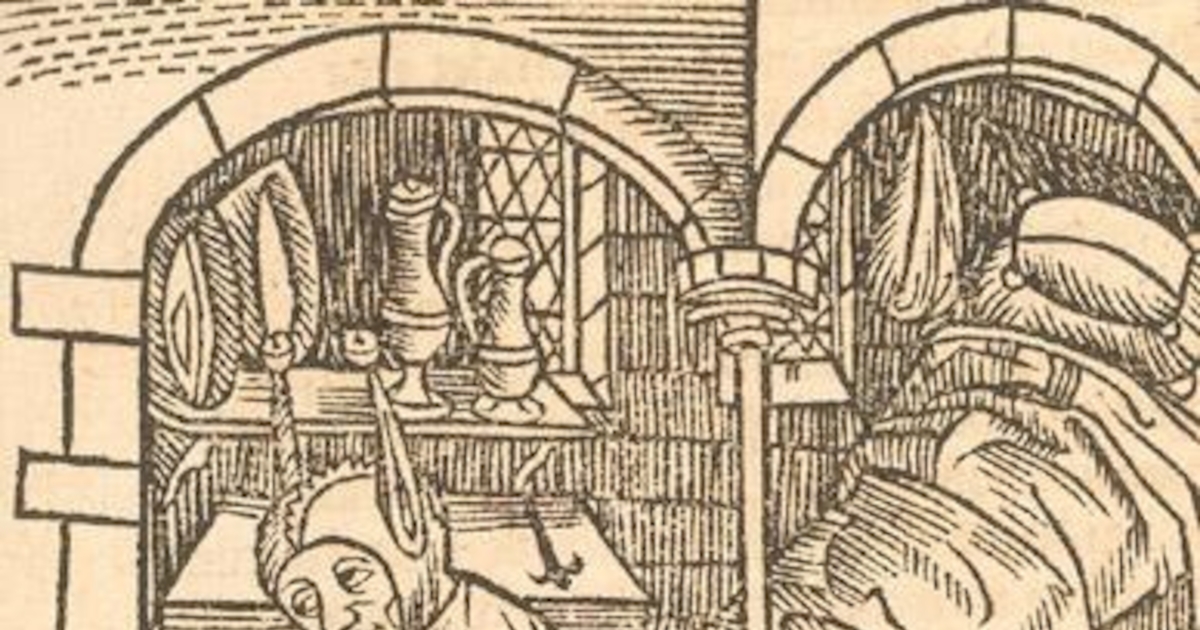 El mundo al revés: el rico en la miseria y el pobre en la abundancia, grabado del siglo XV