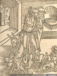 Cuidando a los animales, grabado del siglo XV