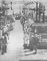 Interior de la fábrica de jarcias de Los Andes, 1922