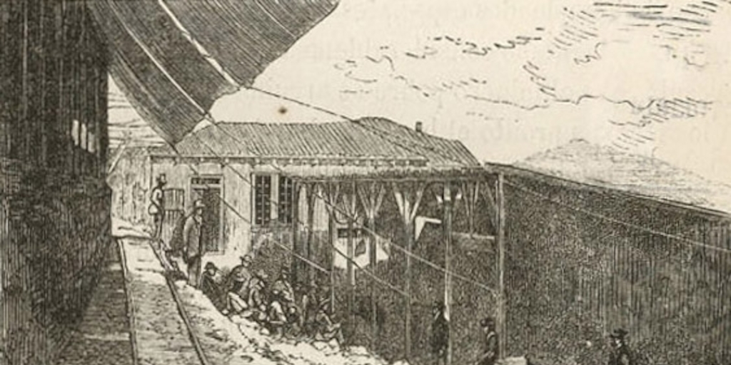 Cancha de acopio de la mina Dolores 1ª, Chañarcillo, 1872