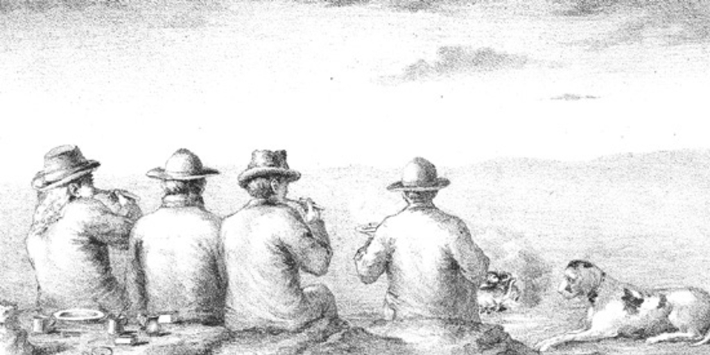 Cuadrilla de cateadores en el desierto del Cachinal, 1882