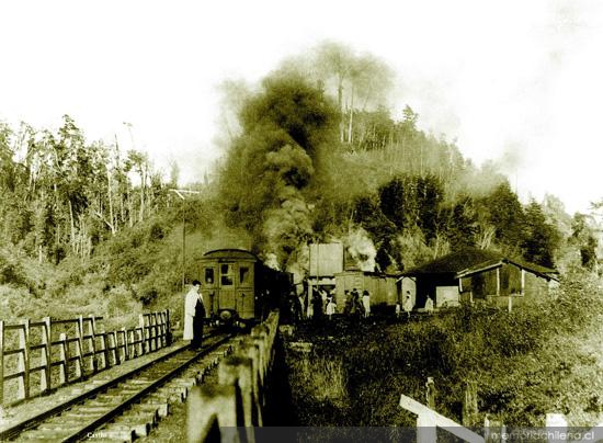 Puente del ferrocarril entre Castro y Ancud, hacia 1930
