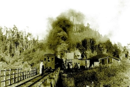 Puente del ferrocarril entre Castro y Ancud, hacia 1930