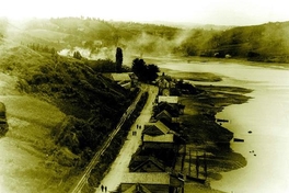 Castro. Entrada principal de la carretera y el ferrocarril, hacia 1930