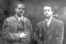 Miguel Arteche junto al poeta nicaragüense Salvador Murillo, 1950