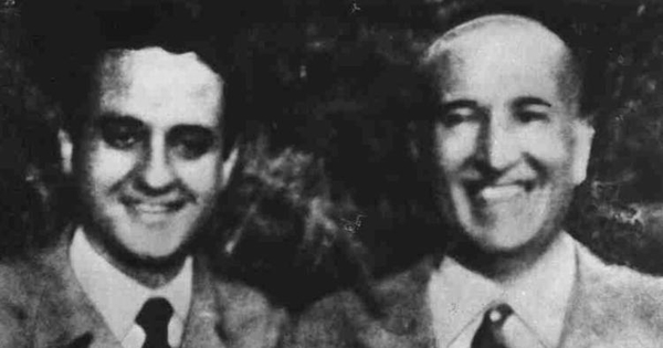 Miguel Arteche junto a Vicente Aleixandre, 1951