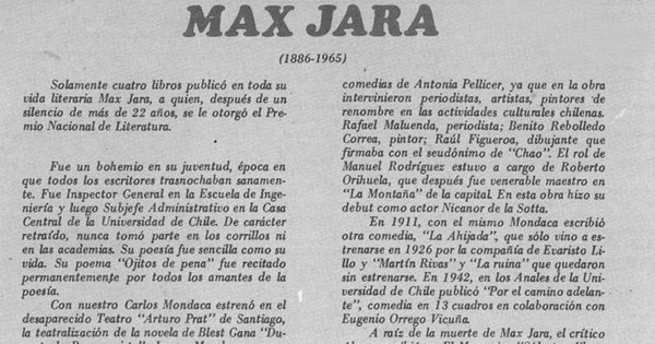 Max Jara (1886-1965)