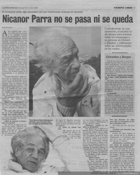 Nicanor Parra no se pasa ni se queda