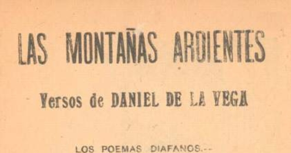 Las montañas ardientes : versos