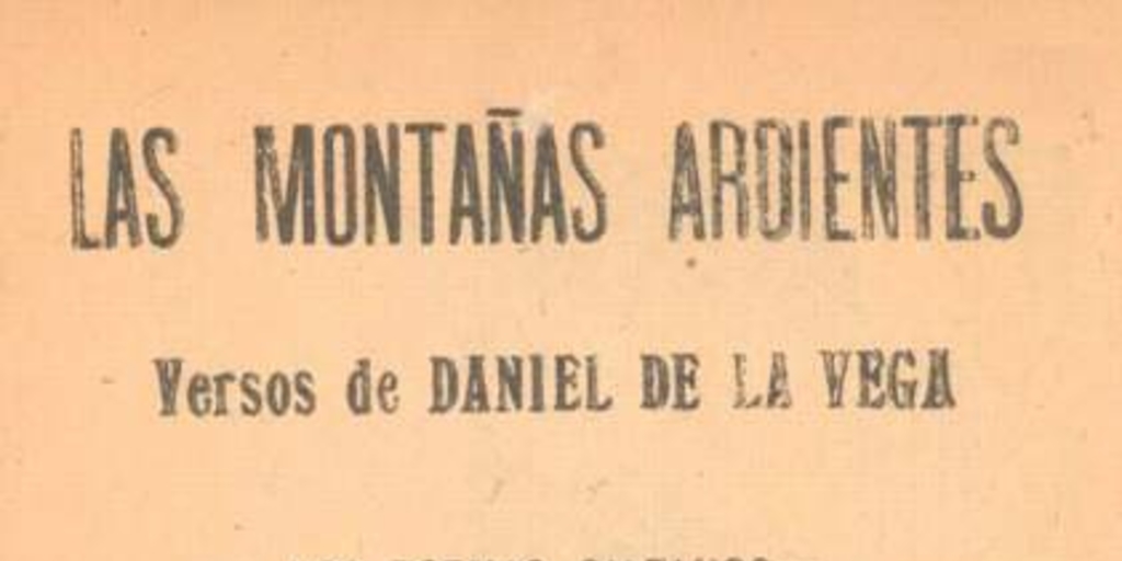 Las montañas ardientes : versos