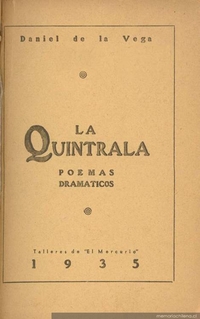 La Quintrala : poemas dramáticos
