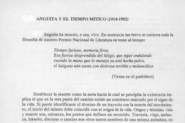 Anguita y el tiempo mítico (1914-1992)