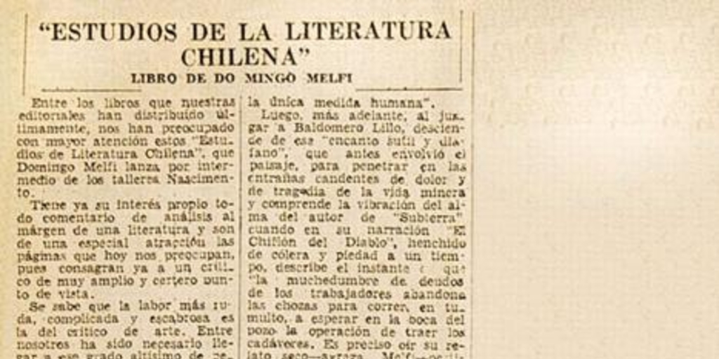 Estudios de la literatura chilena