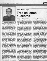 Tres chilenos ausentes