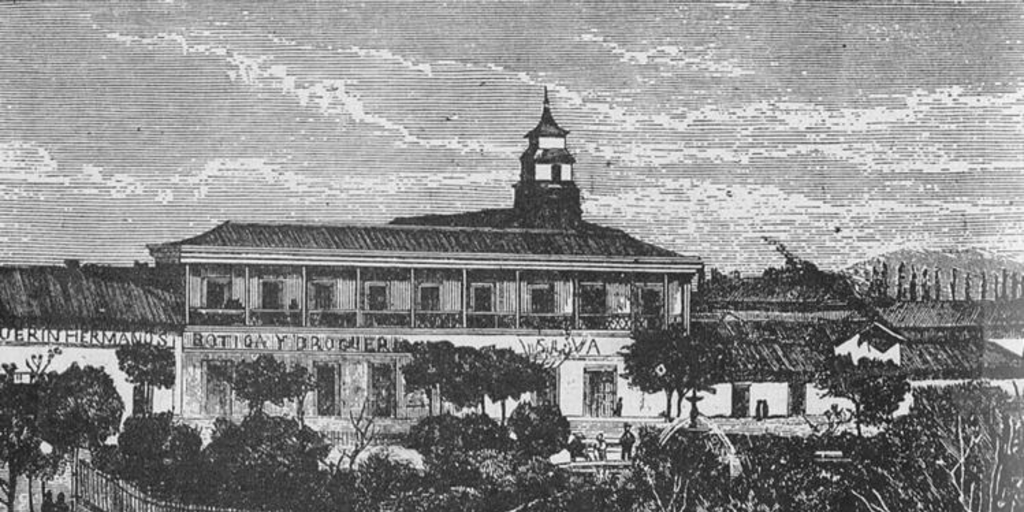 Plaza de Armas, costado sur, 1872